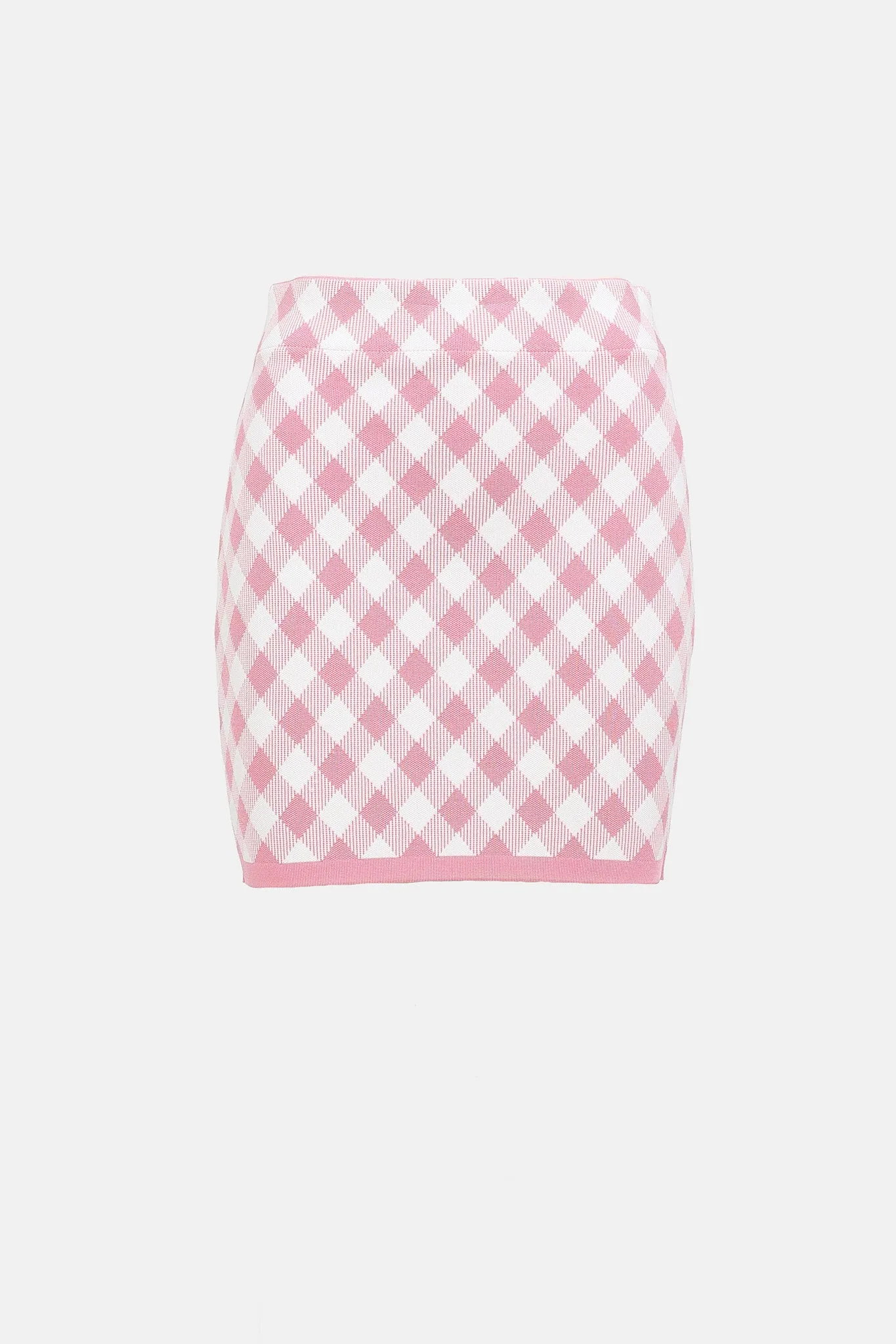 Knit Checkered Mini Skirt sold by VSP Consignment