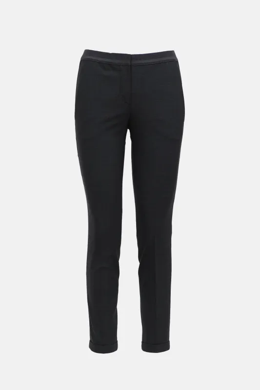 Wool Cuffed Slim Trouser made by Brunello Cucinelli