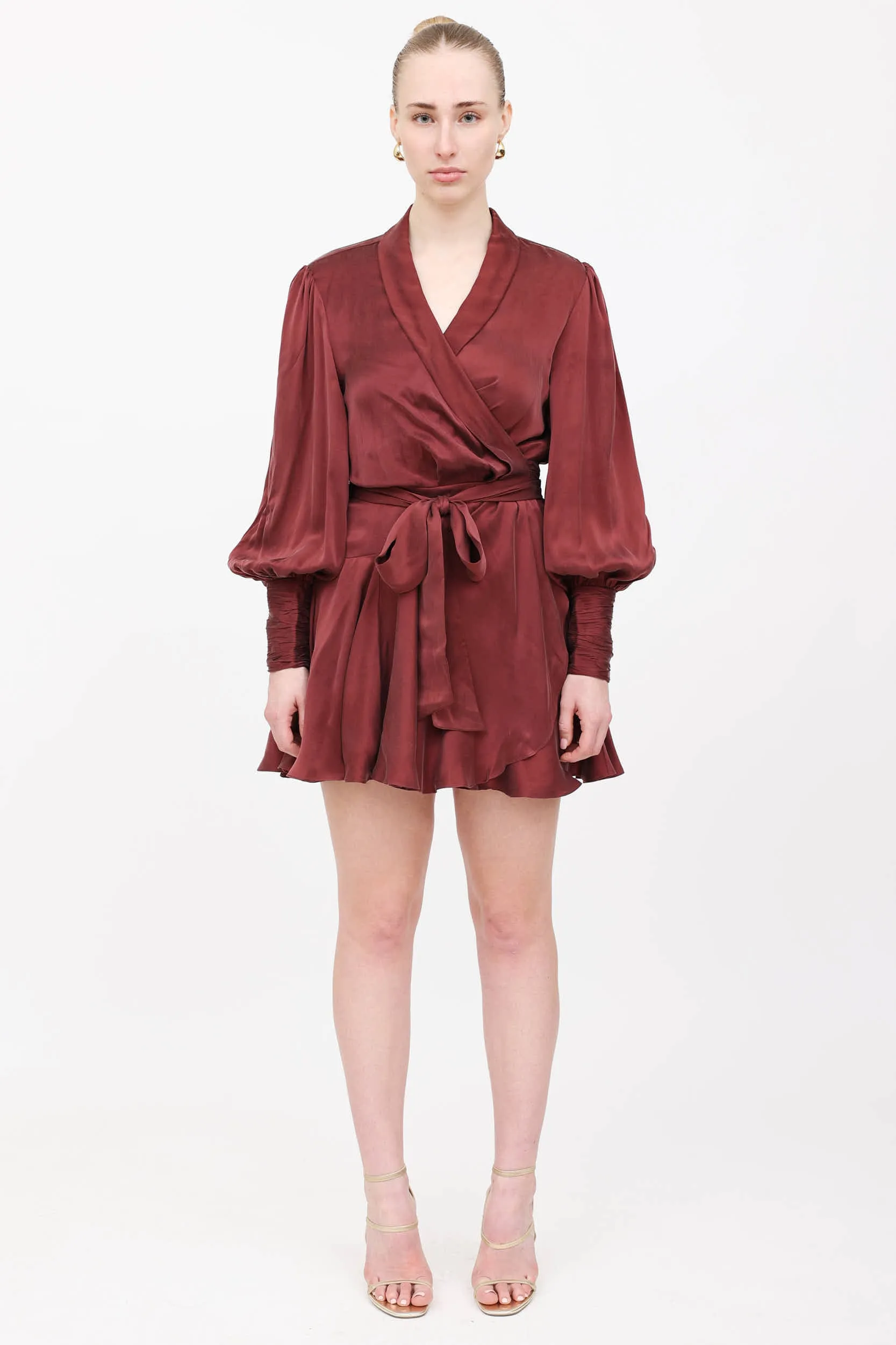 Silk Ruffled Wrap Dress sold by VSP Consignment product image thumbnail 2