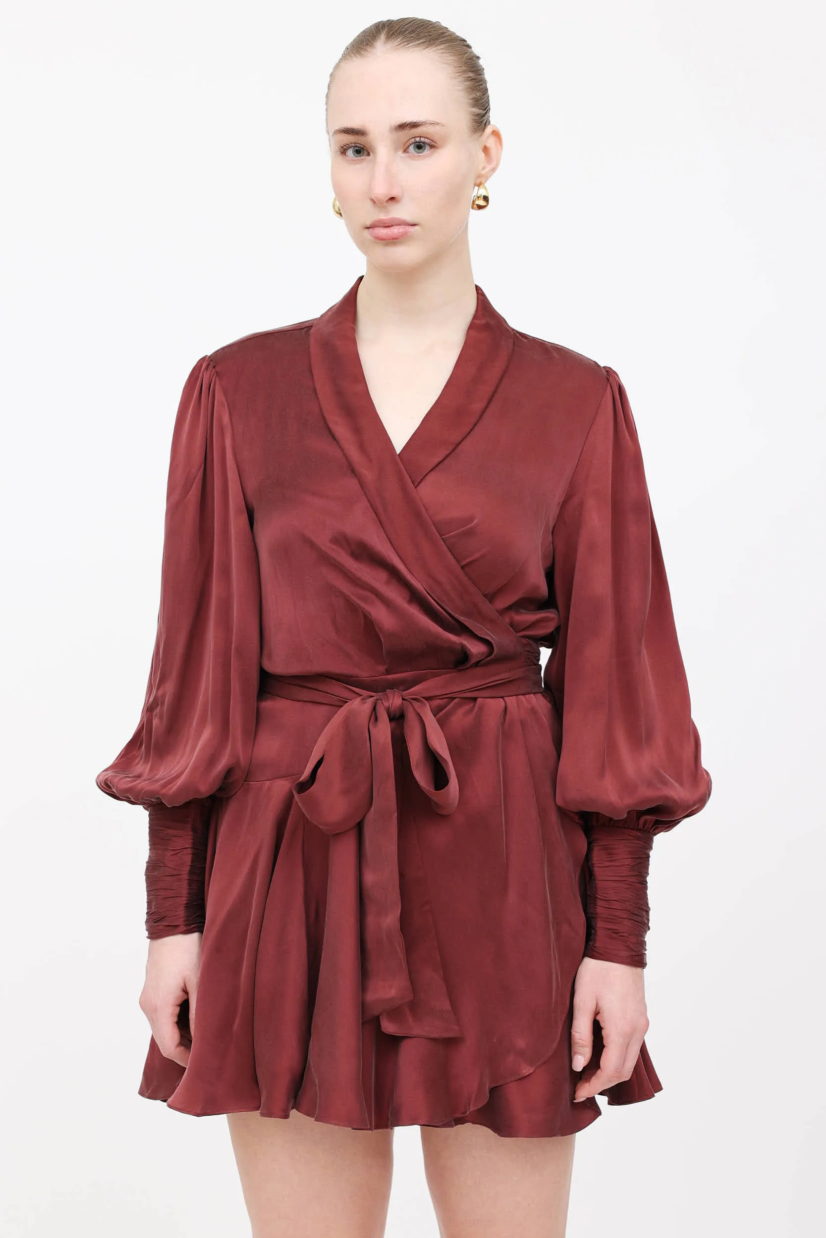 Silk Ruffled Wrap Dress sold by VSP Consignment
