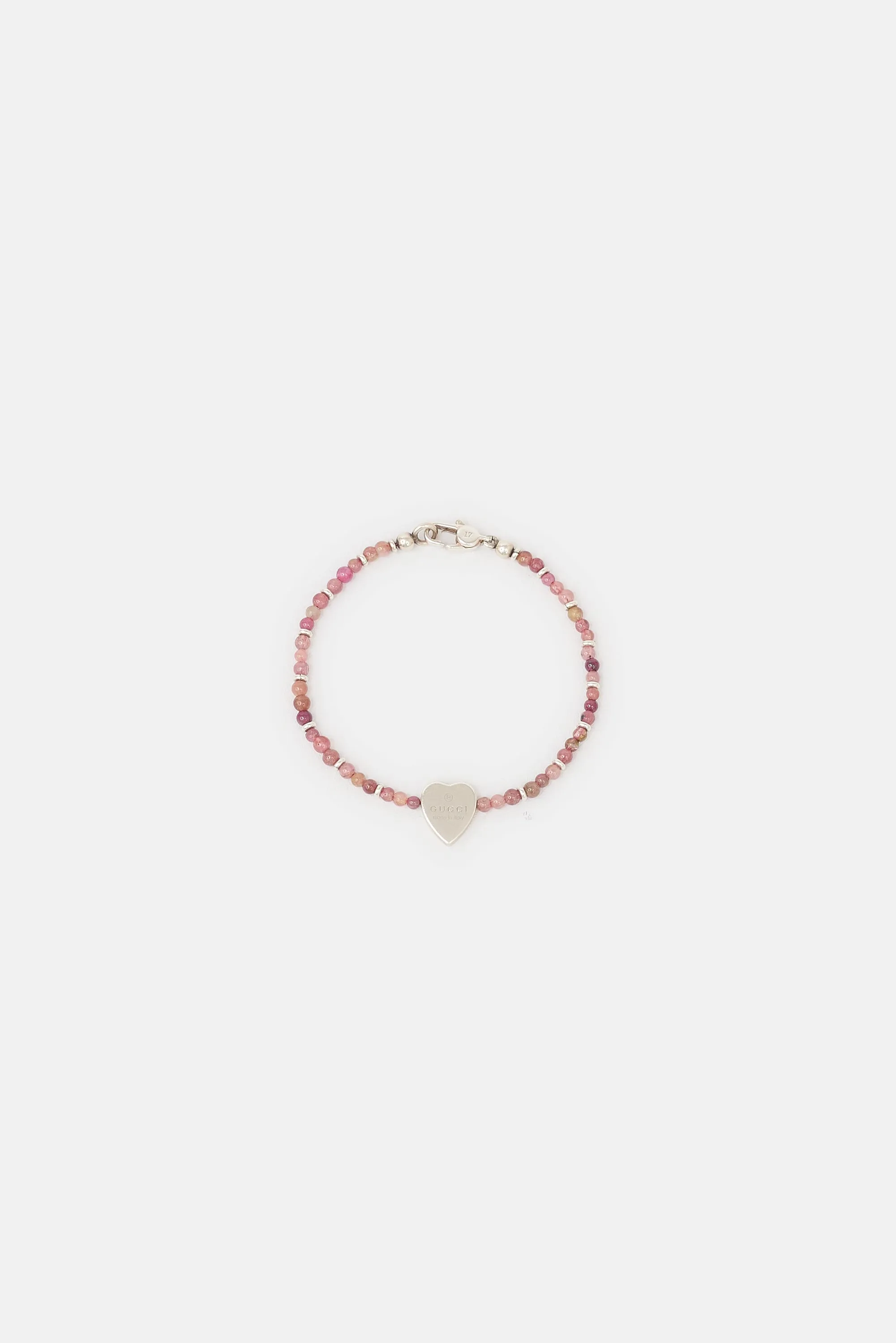 Sterling Silver Beaded Trademark Heart Bracelet sold by VSP Consignment