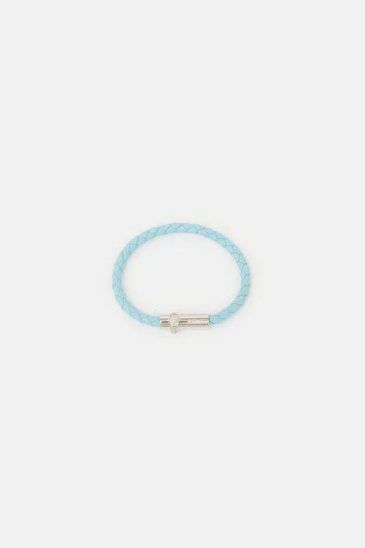 Braided Leather & Medusa Head Clasp Bracelet made by Versace