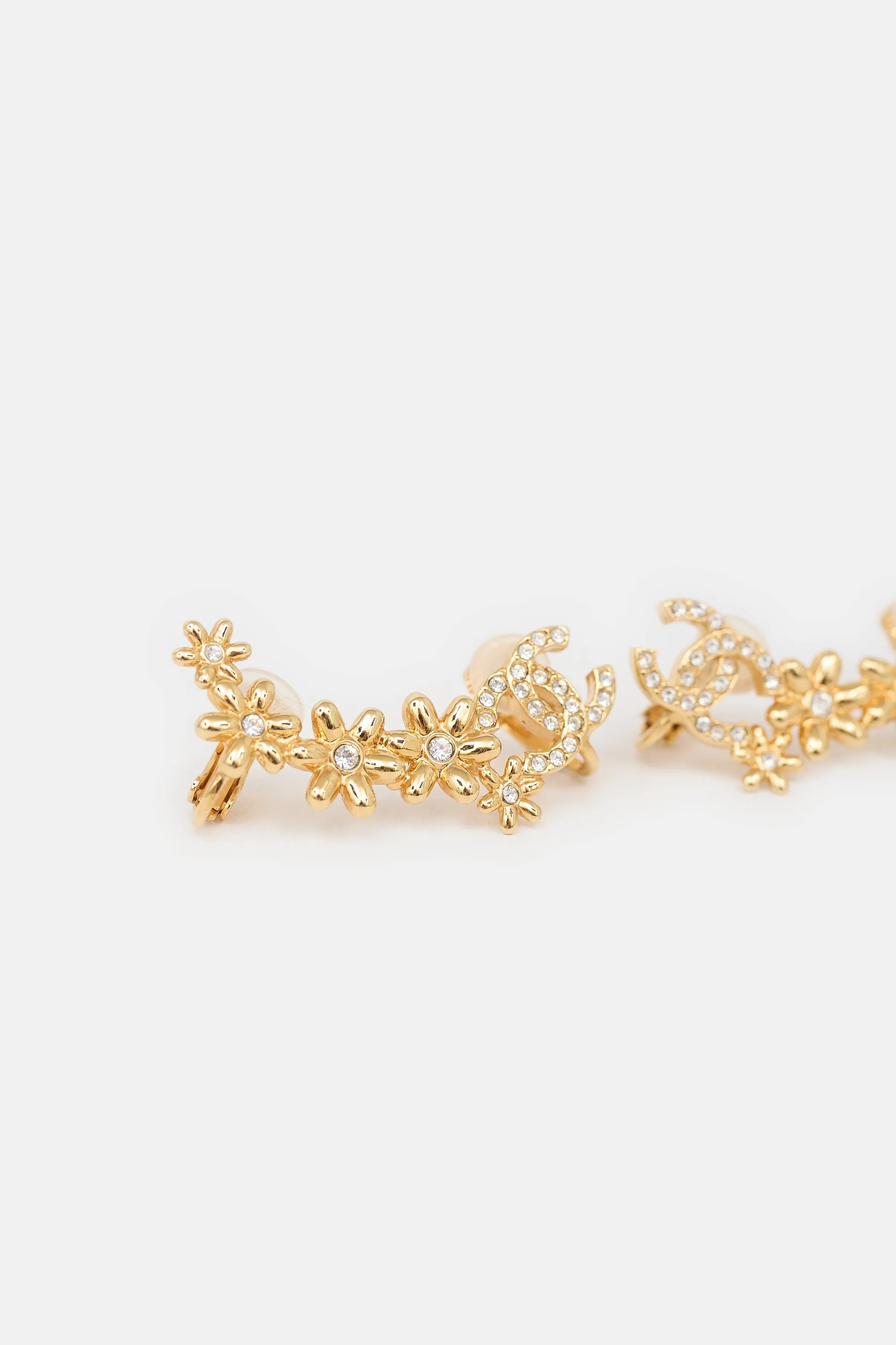 FW 2023 Flower CC Clip On Climber Earrings sold by VSP Consignment product image thumbnail 3