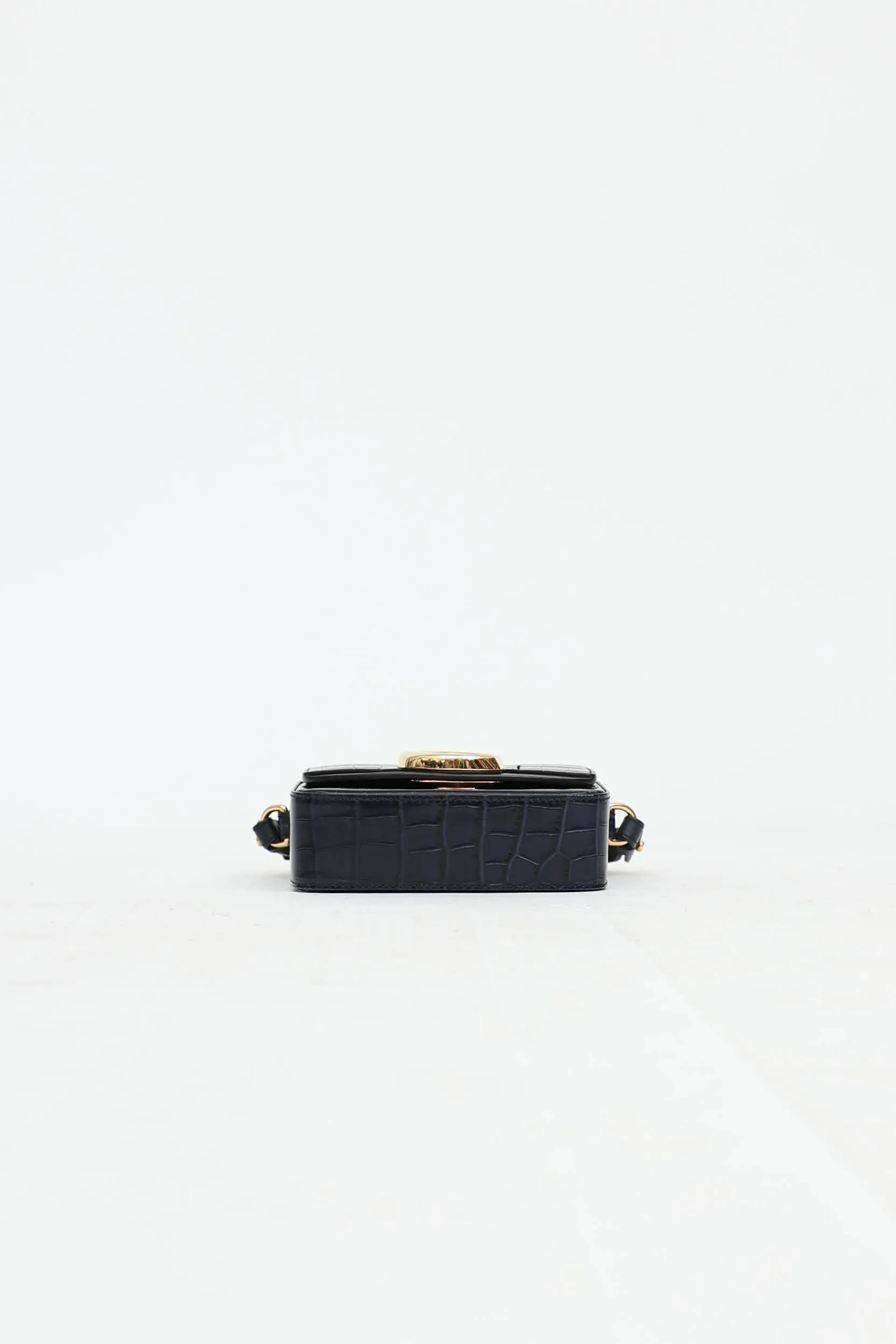 Embossed Leather Mini C Bag sold by VSP Consignment product image thumbnail 5