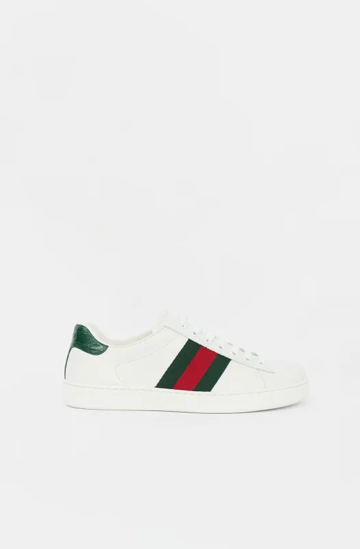 Leather Web Ace Sneaker made by Gucci