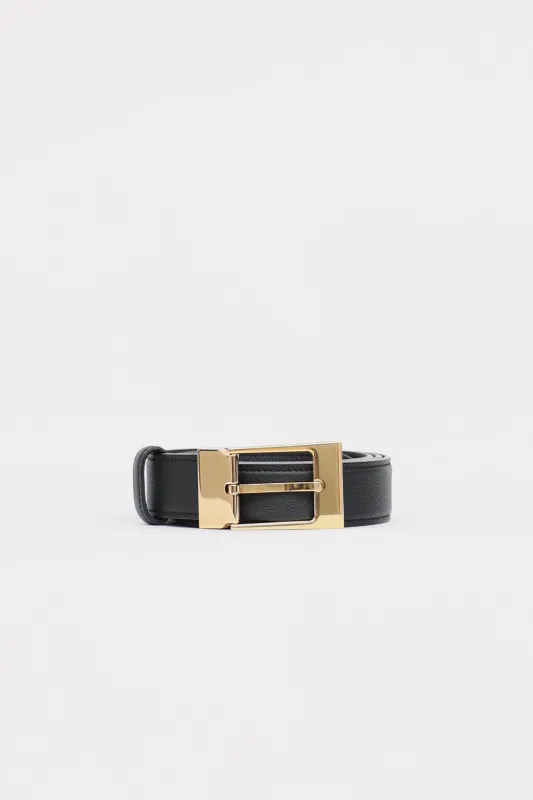 Leather Buckle Belt made by The Row