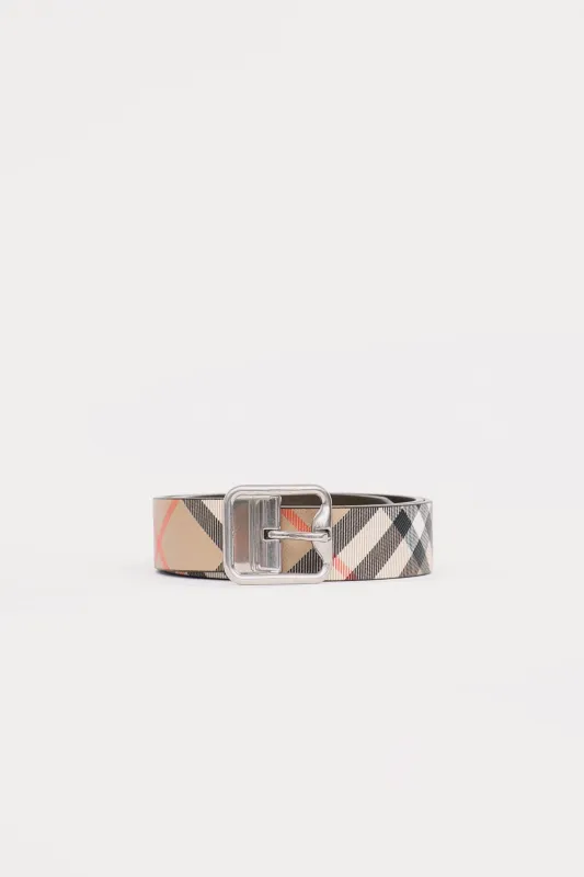 Nova Check Reversible Belt made by Burberry