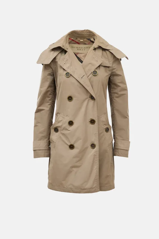 Brit Hooded Trench Coat made by Burberry