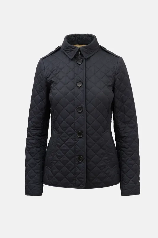 Quilted Check Lined Jacket made by Burberry