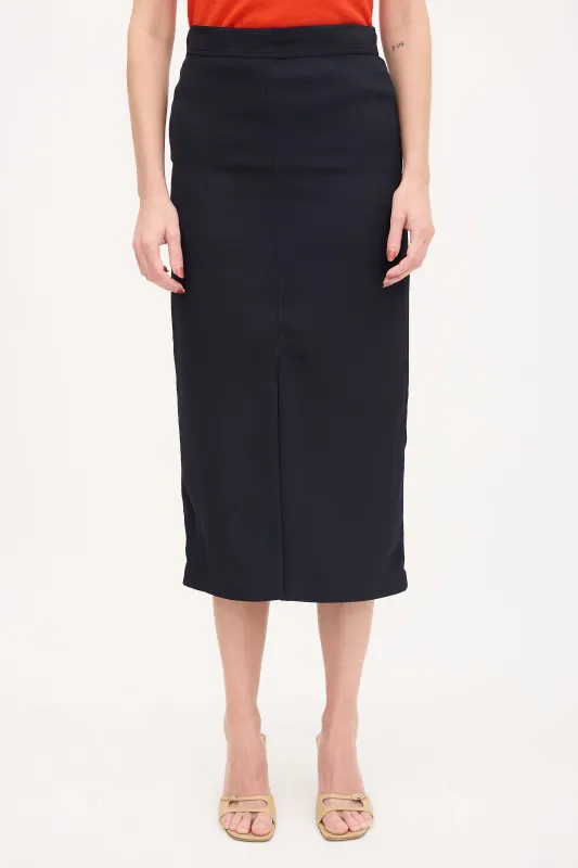 Satin Front Split Skirt made by Toteme