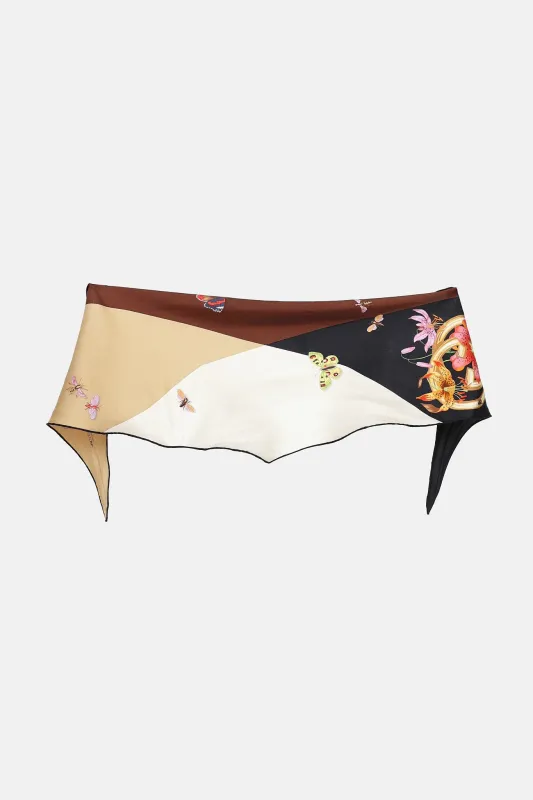 Silk Flora Diamond Scarf made by Gucci