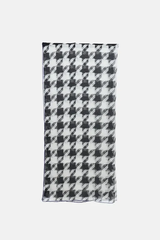 Silk Houndstooth Scarf made by Burberry