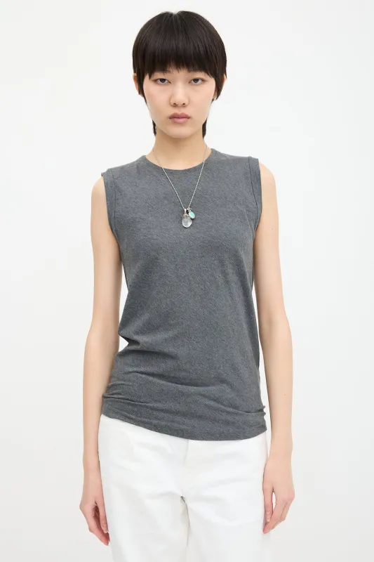 Monili Trimmed Tank Top made by Brunello Cucinelli