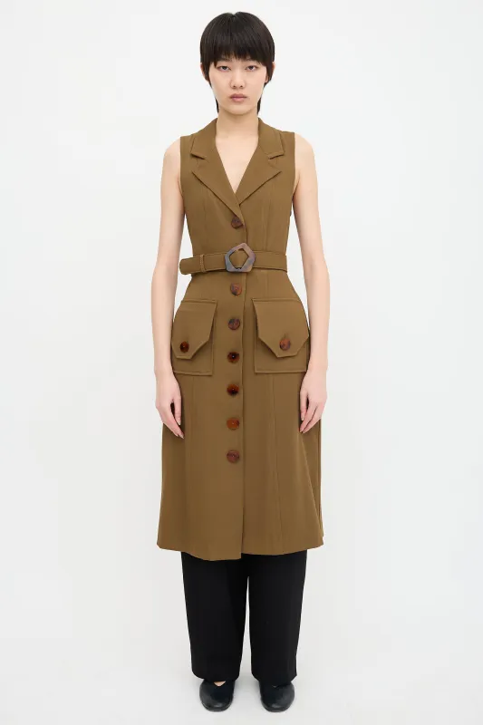 Silk Twill Button Up Dress made by NICHOLAS