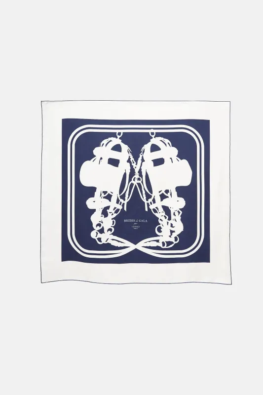 Silk Jacquard Brides De Gala 90 Scarf made by Hermes