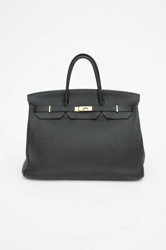 2013 Noir Togo Birkin 40 Bag made by Hermes