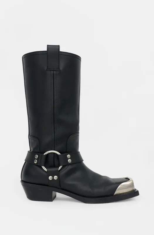 Leather Harness Boot made by Gucci