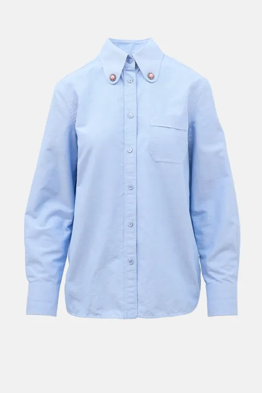 Chambray Embellished Shirt made by Valentino