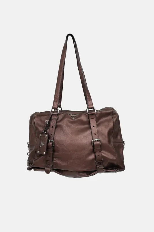 Metallic Mordore Shoulder Bag made by Prada