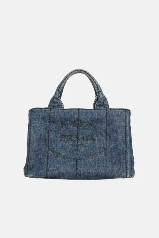 Denim Canapa Tote Bag made by Prada