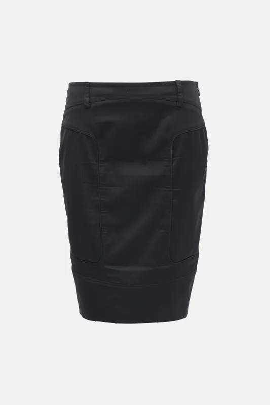 2003 Satin Pencil Skirt made by Gucci
