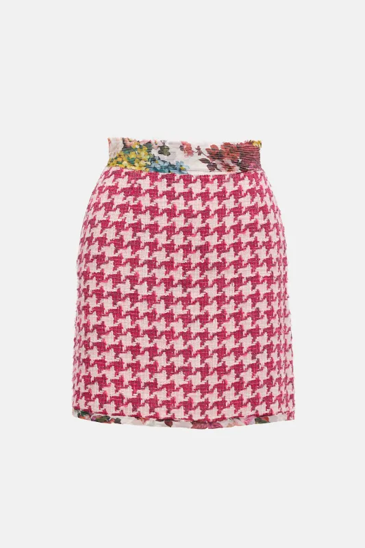 Tweed Patterned Mini Skirt made by Dolce & Gabanna