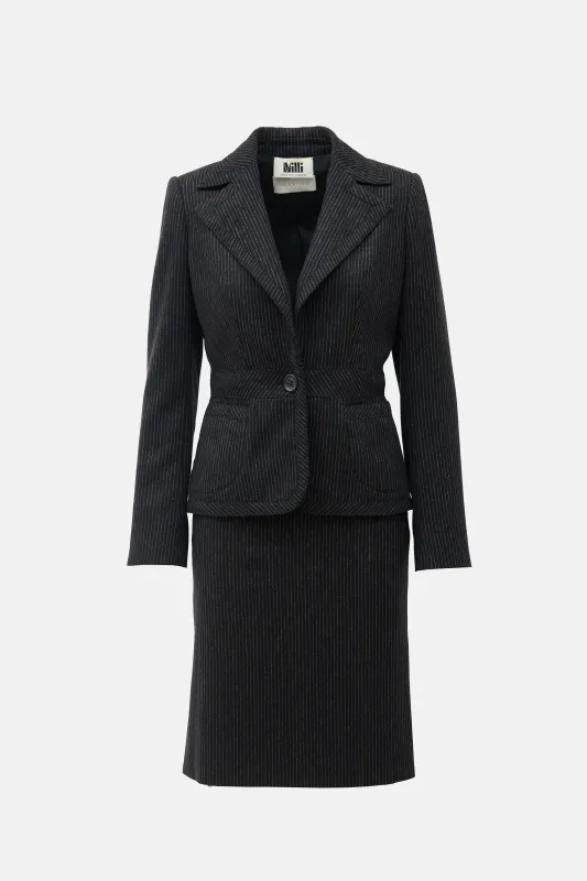 Roma Wool Pinstripe Suit made by Valentino