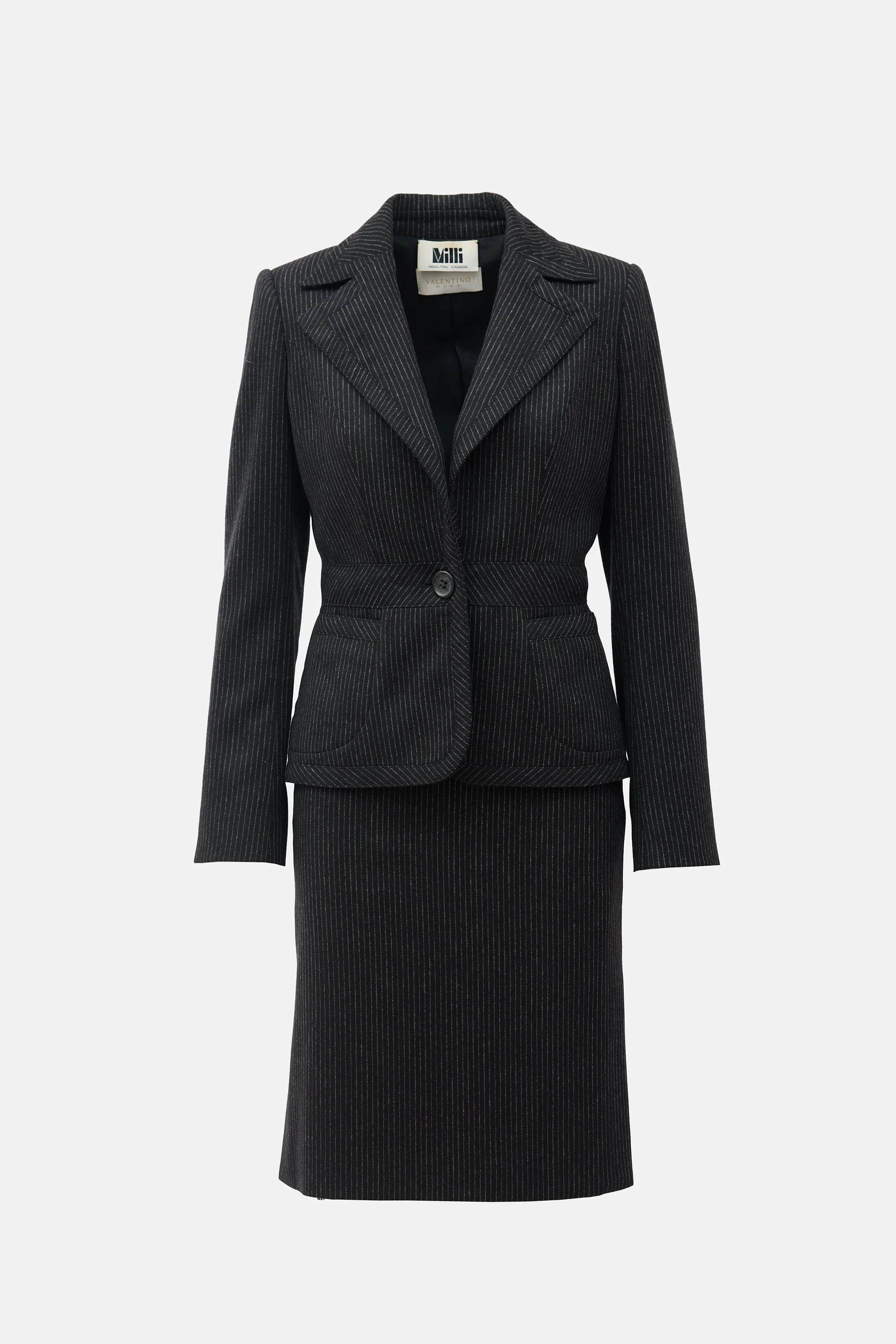Roma Wool Pinstripe Suit sold by VSP Consignment