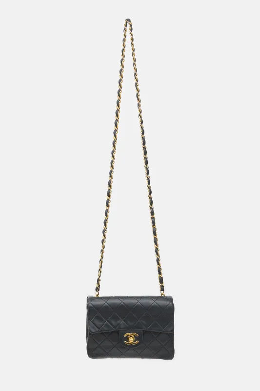 1990s Leather Mini Classic Flap Bag made by Chanel