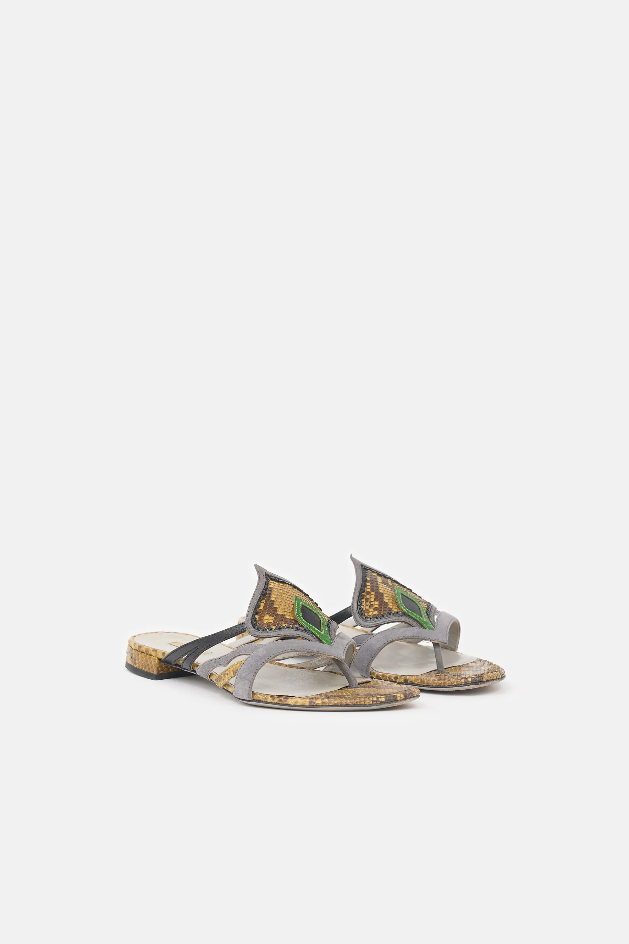 SS 2008 Leather & Suede Sandal sold by VSP Consignment product image thumbnail 4