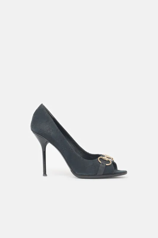 Canvas GG Monogram Heel made by Gucci