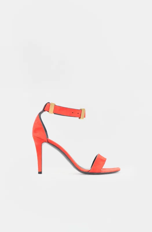 Suede Ankle Strap Sandal made by Celine