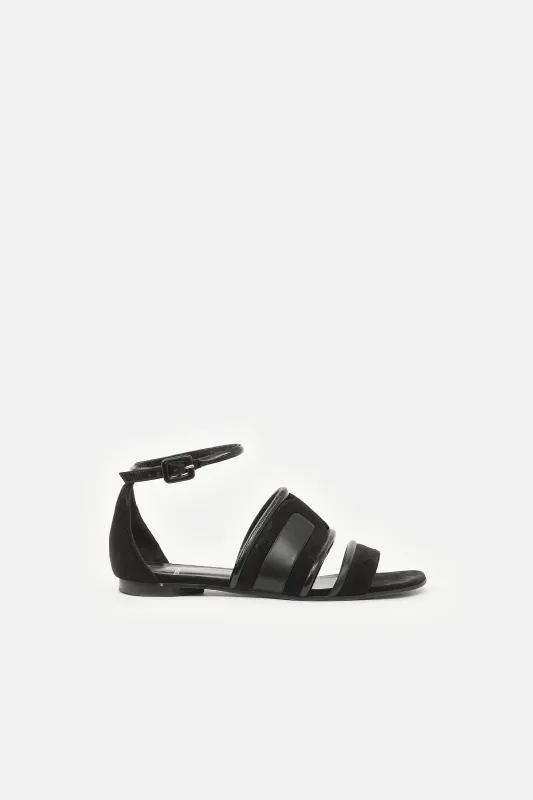 Suede & Patent Strappy Sandal made by Pierre Hardy