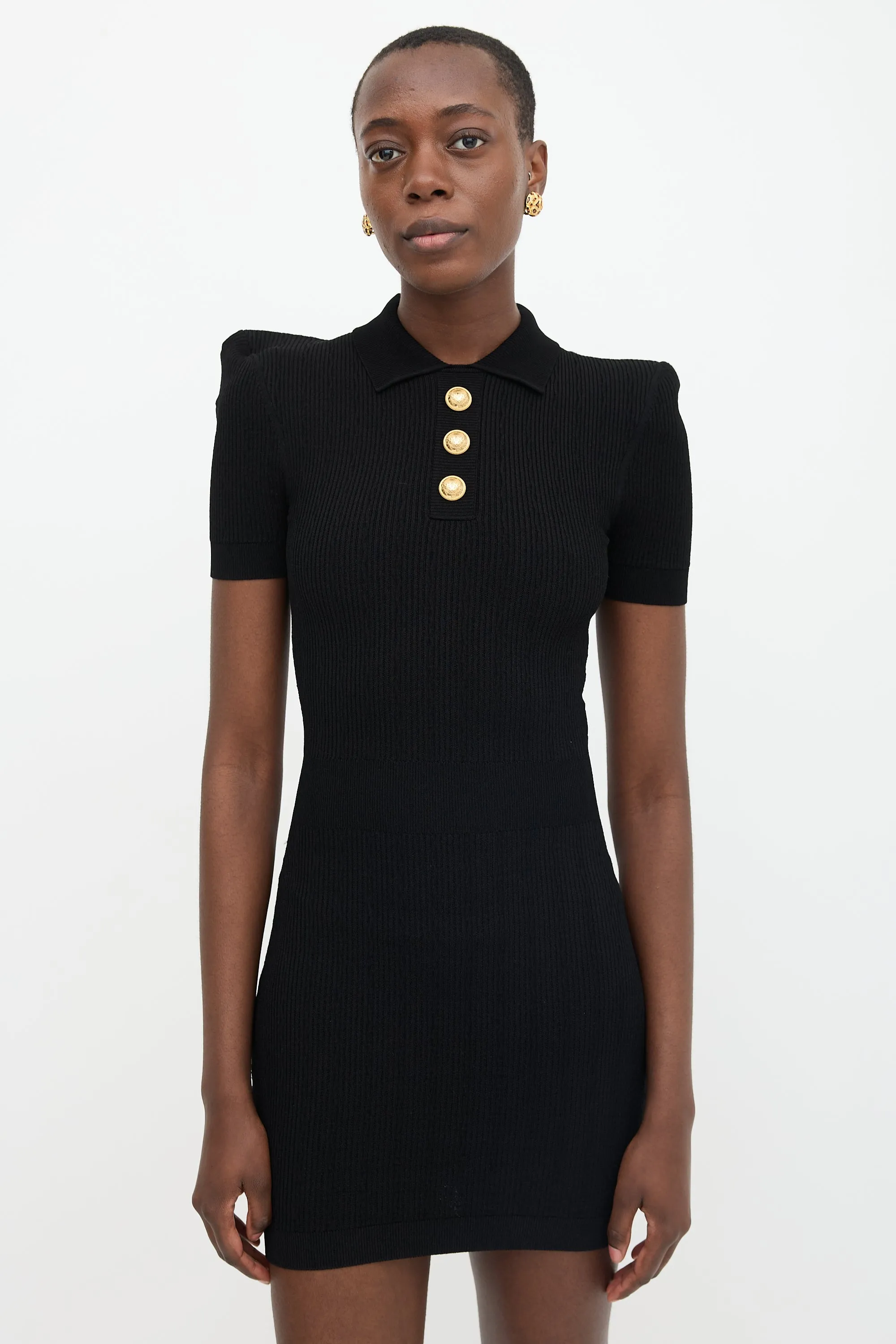 Ribbed Knit Polo Dress sold by VSP Consignment