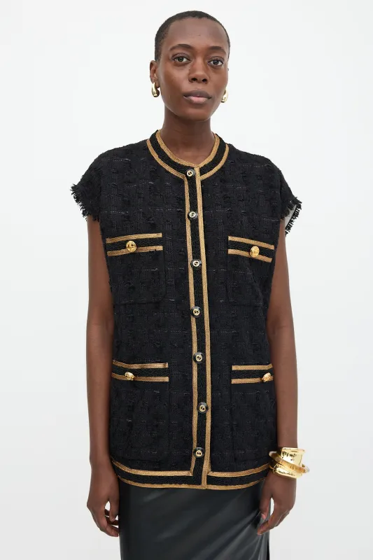 2018 Tweed Embroidered Vest made by Gucci