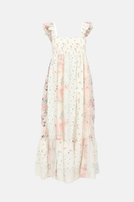 Floral Smocked Dress made by Bonpoint