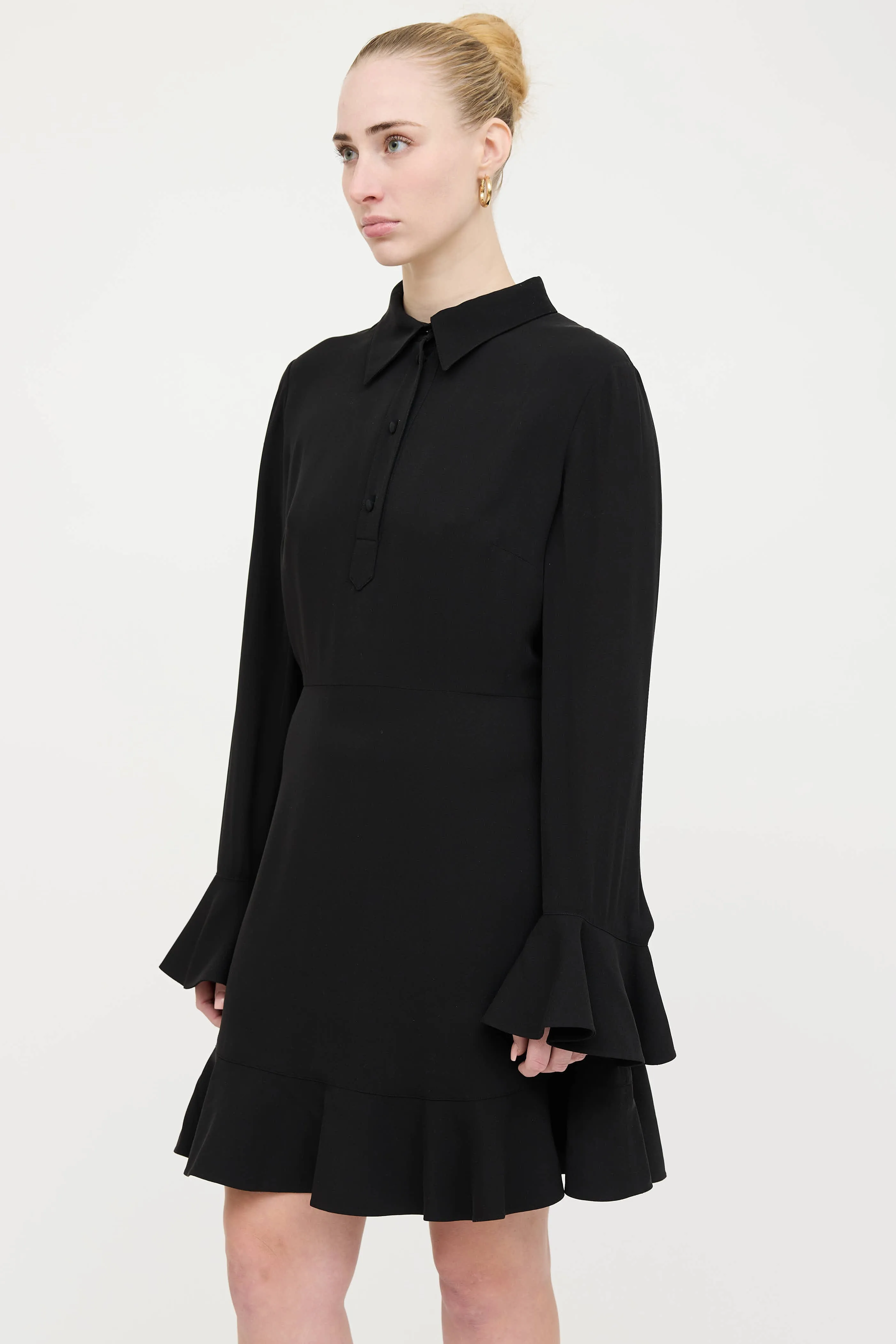 Silk Ruffle Trim Dress sold by VSP Consignment product image thumbnail 3