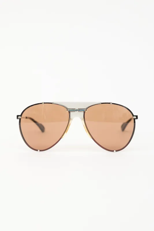 GG0740S Aviator Sunglasses made by Gucci