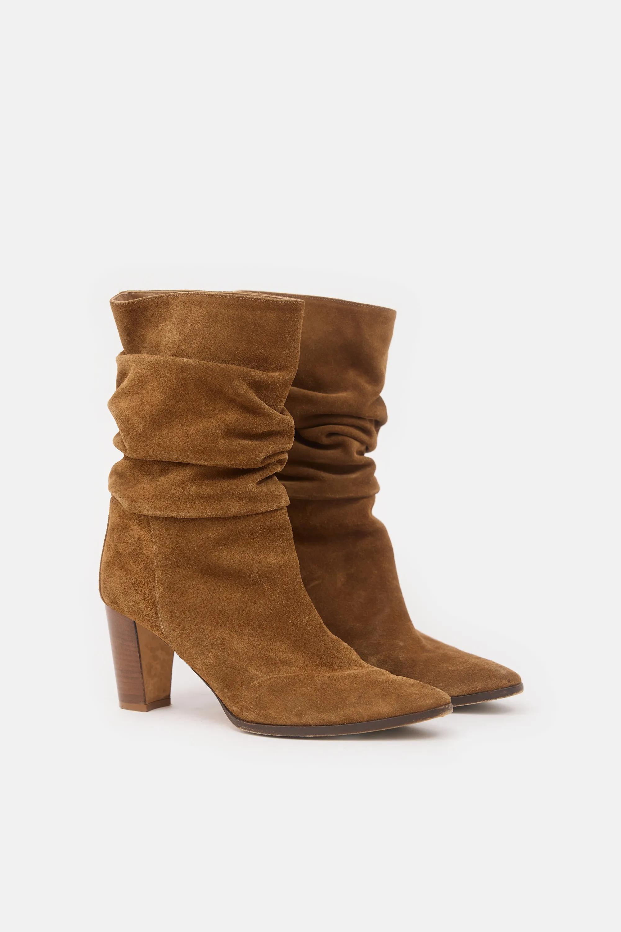 Suede Calasso Slouch Boot sold by VSP Consignment product image thumbnail 2