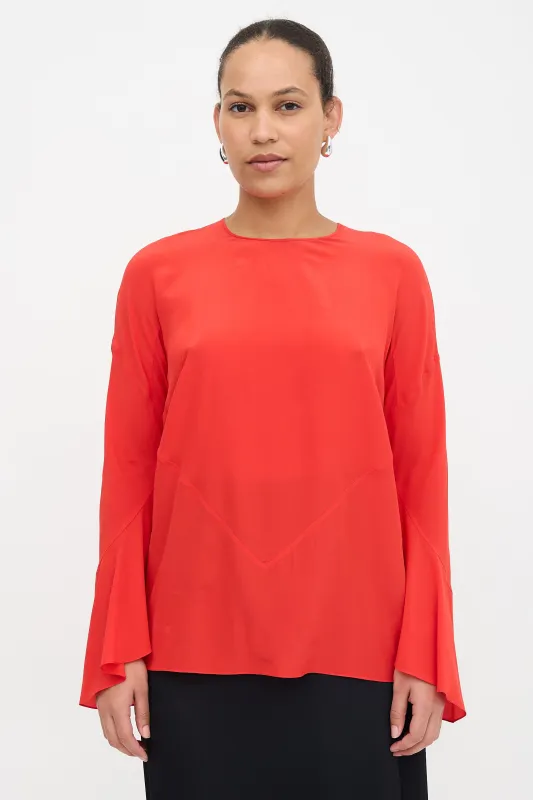 Silk Bell Sleeve Blouse made by Givenchy