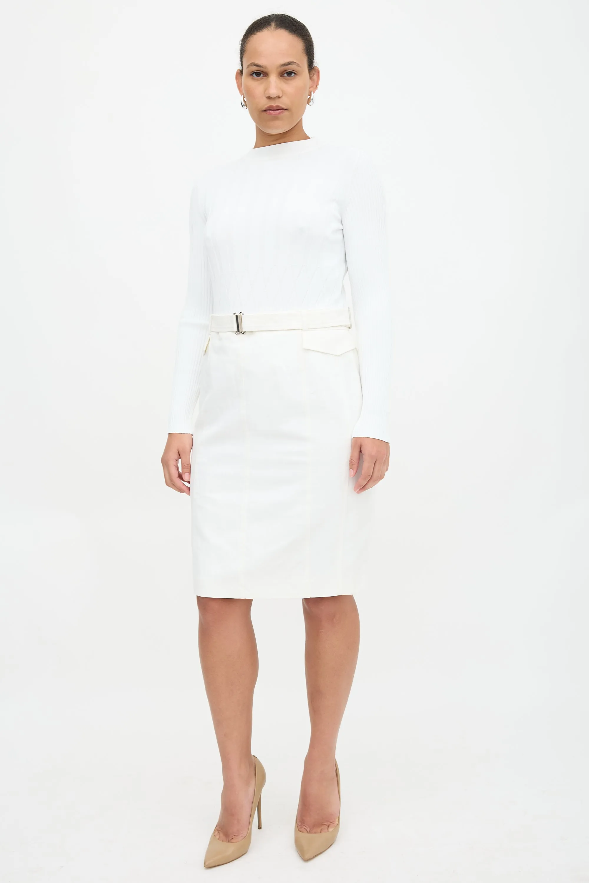 Linen Belted Midi Skirt sold by VSP Consignment product image thumbnail 2