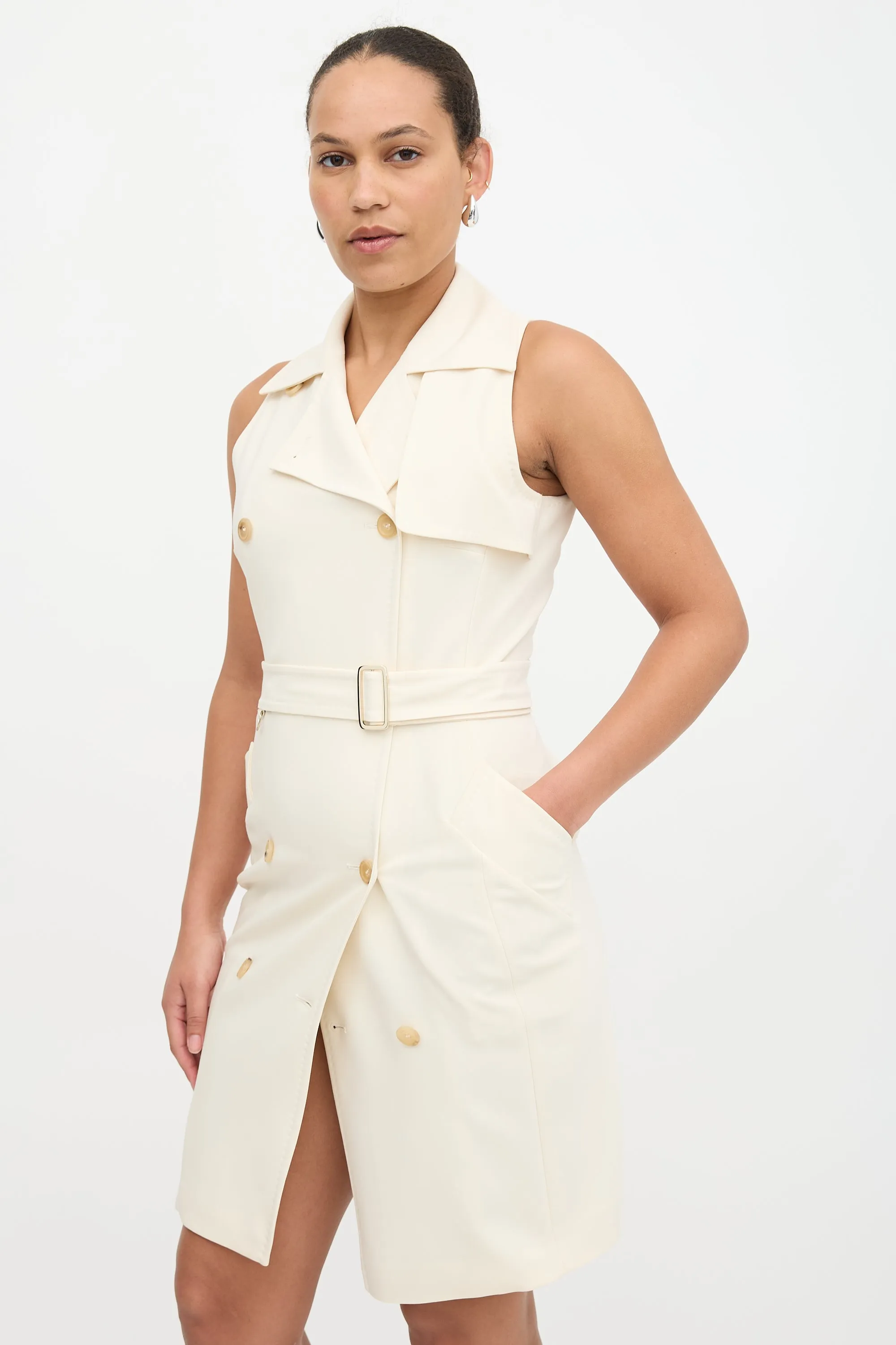 Wool Veranda Trench Dress sold by VSP Consignment product image thumbnail 3