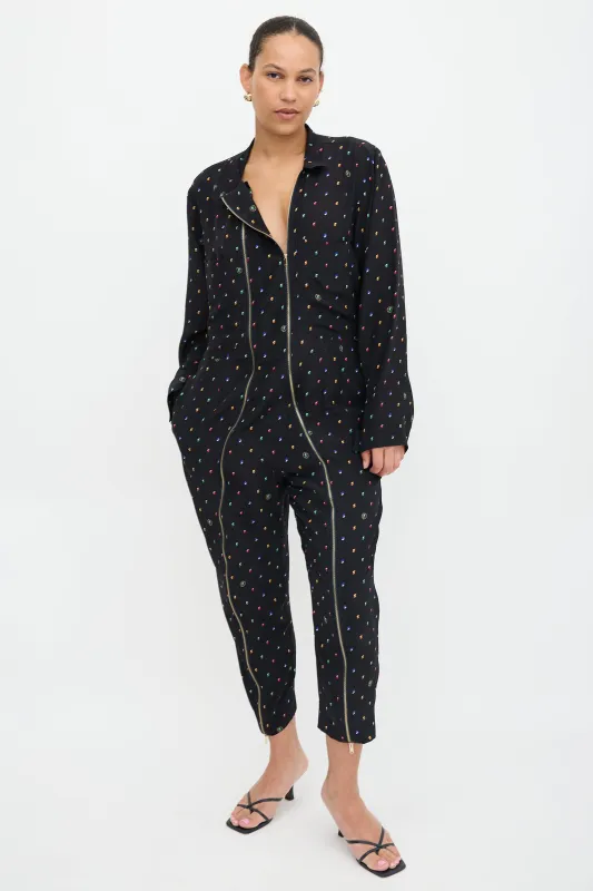 Silk Printed Zip Jumpsuit made by Stella McCartney