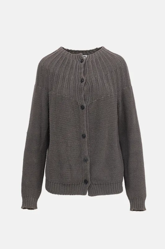 Ribbed Collar Cardigan made by Jil Sander