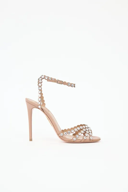 Leather Embellished Tequila Sandal made by Aquazzura