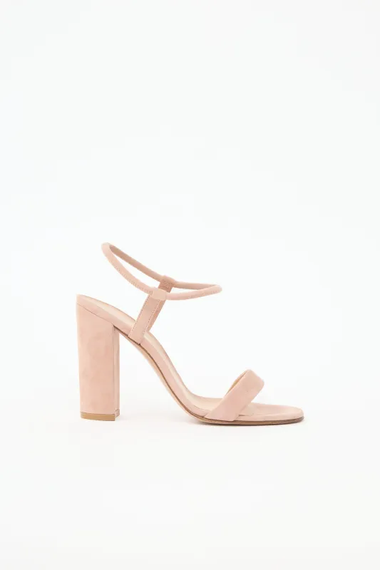 Suede Ankle Strap Sandal made by Gianvito Rossi