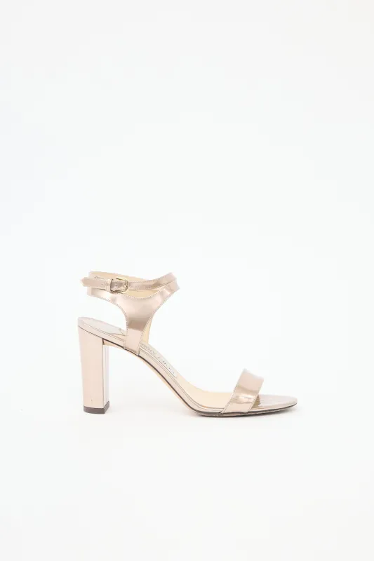 Metallic Leather Marine Sandal made by Jimmy Choo