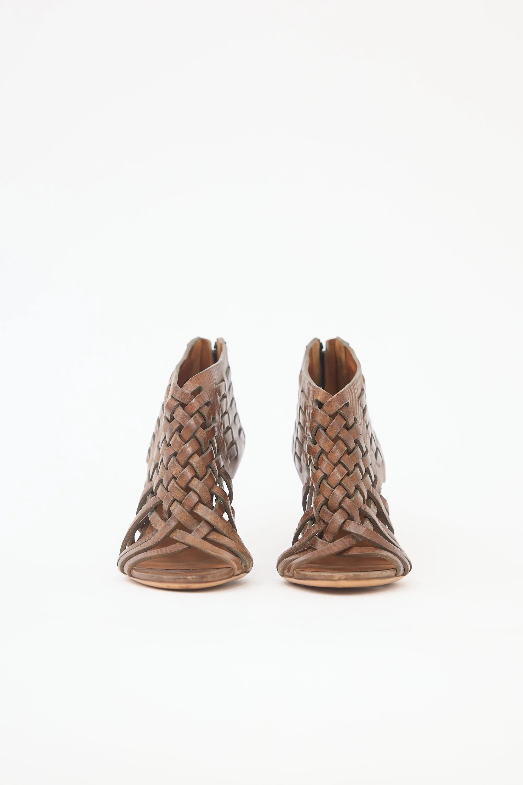 Woven Leather Caged Sandal sold by VSP Consignment product image thumbnail 3