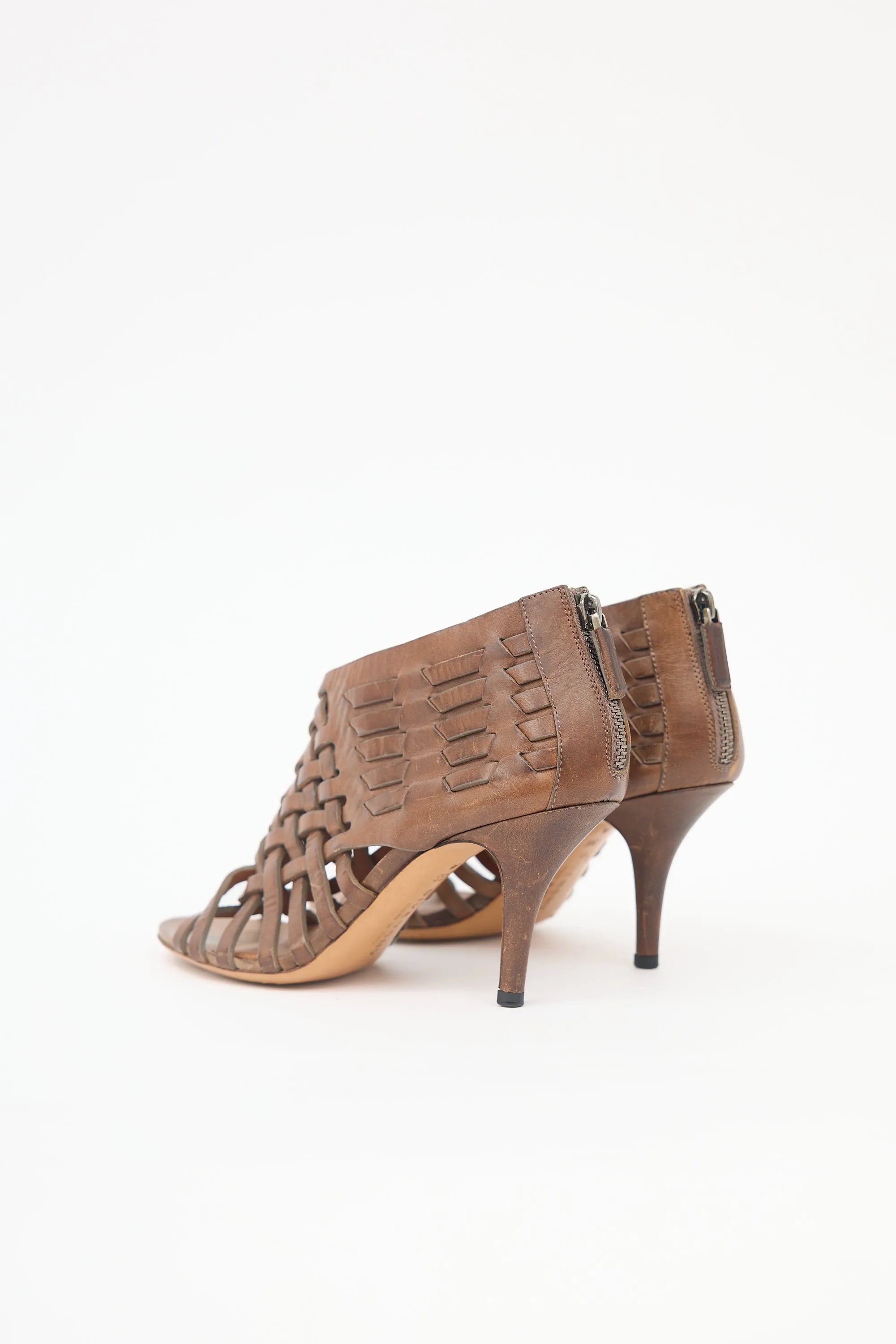 Woven Leather Caged Sandal sold by VSP Consignment product image thumbnail 4