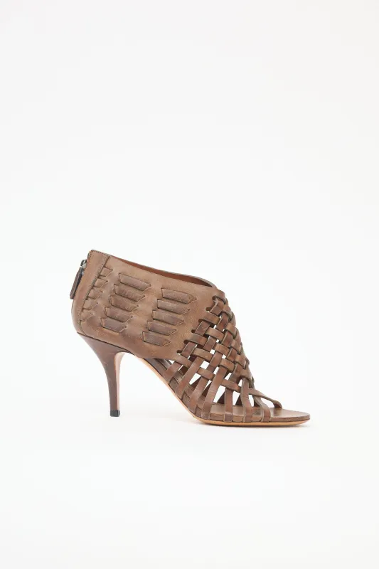 Woven Leather Caged Sandal made by Givenchy